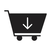 shopping icon on white background vector