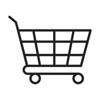 shopping icon on white background vector