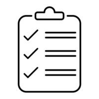 Clipboard icon on white background vector