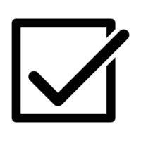 Check box icon on white background vector