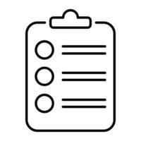 Clipboard icon on white background vector