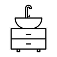 sink icon on white background vector