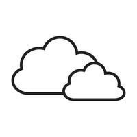 cloud icon on white background vector