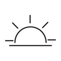 sunrise icon on white background vector