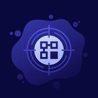 pattern recognition icon, design vector