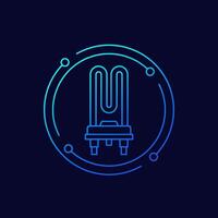 heating element icon, linear design vector