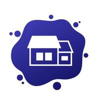 home extension icon, extend a house vector