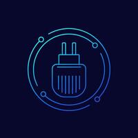 electric fumigator icon, linear design vector