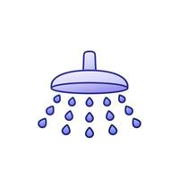 shower or showerhead icon with outline vector