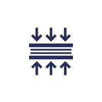 thick or thickness icon, vector