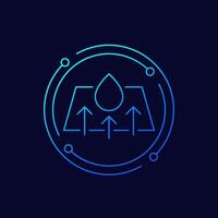 drying icon, linear design vector