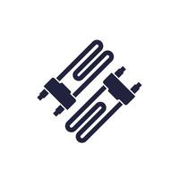 heating elements icon on white, vector