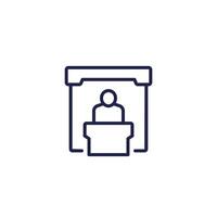 booth or stand line icon vector