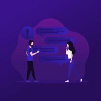 too many messages or emails illustration with people vector