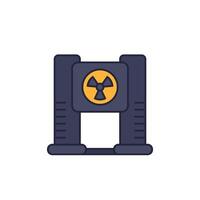 X-ray machine, radiology icon with outline vector