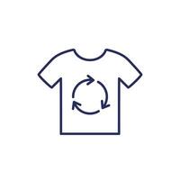 Sustainable fashion icon, line vector