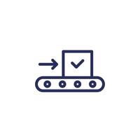 production line icon on white vector