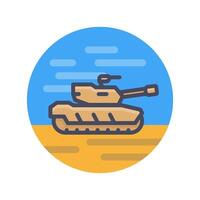 modern tank icon in flat style, illustration vector