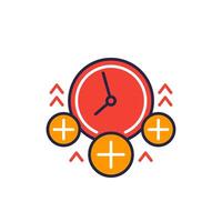 overtime icon, working over time vector