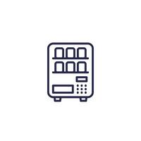 vending machine line icon on white vector