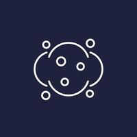 Dust line icon on dark vector