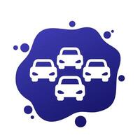 car fleet icon for web vector
