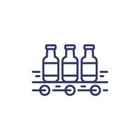 beverage production line icon, vector