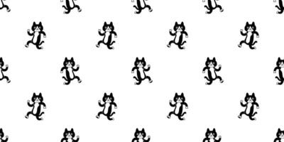 cat seamless pattern kitten calico running neko breed character cartoon pet tile background repeat wallpaper kitten animal doodle illustration vector