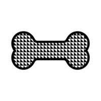 dog bone icon logo triangle pattern french bulldog puppy symbol isolated illustration vector