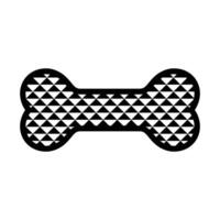 dog bone icon triangle logo pattern french bulldog puppy symbol isolated illustration vector
