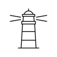 Lighthouse outline icon. Editable stroke vector