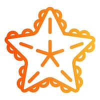 Starfish Outline Gradient Icon vector