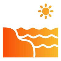Beach with Sun vector