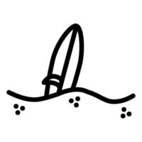 Surfboard in the Sand vector