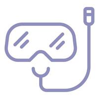 Diving Mask and Snorkel vector