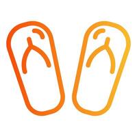 Flip Flops Outline Gradient Icon vector