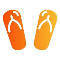 Flip Flops Glyph Gradient Icon vector