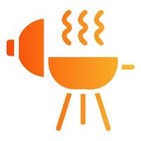 Grill Glyph Gradient Icon vector