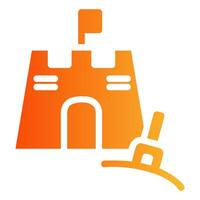 Sandcastle with Flag vector