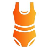 One-Piece Swimsuit Glyph Gradient Icon vector