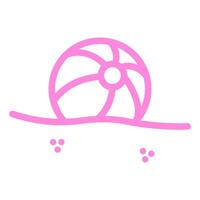 Beach Ball Outline Fill Icon vector