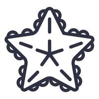Starfish Outline Fill Icon vector