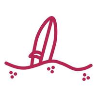 Surfboard in the Sand vector
