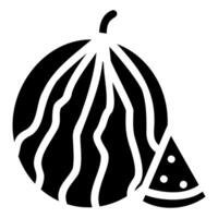 Watermelon Slice Glyph Icon vector