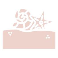 Seashell and Starfish on the Beach vector