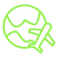 Global Travel Outline Fill Icon vector