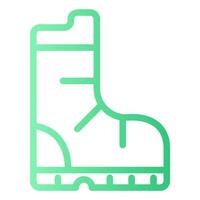 Hiking Boot Outline Gradient Icon vector
