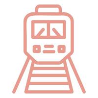 Train Outline Fill Icon vector