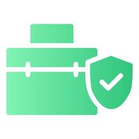 Secure Toolbox Glyph Gradient Icon vector