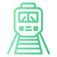 Train Outline Gradient Icon vector